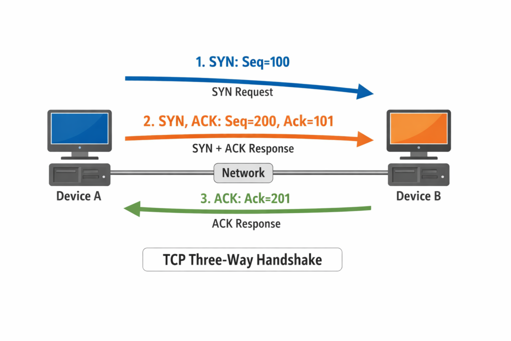 TCP three way handshake